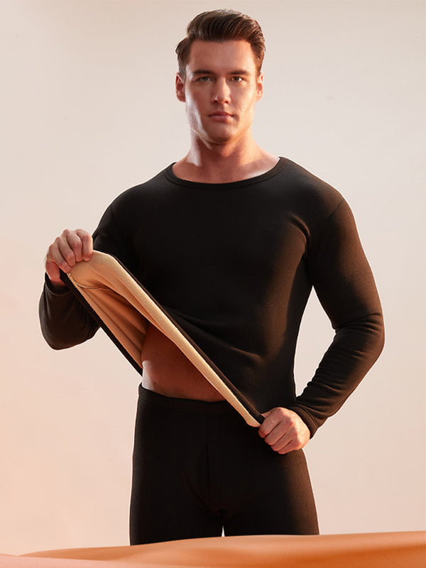 Męskie komplety termiczne w stylu odzieży domowej z miękkim, gładkim wykończeniem, bez metek i ciepłym dotykiem