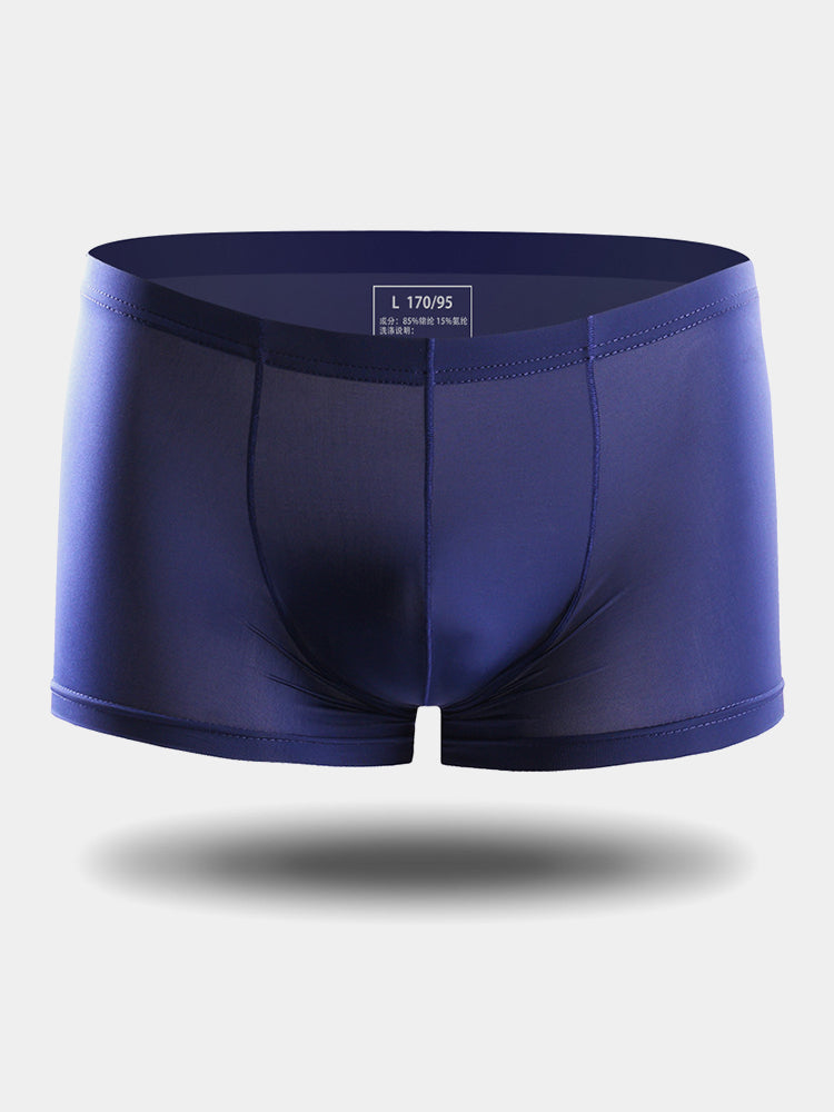 4 Pack Cooling Silk Bulge Pouch Men's Underwear | Mr Saker