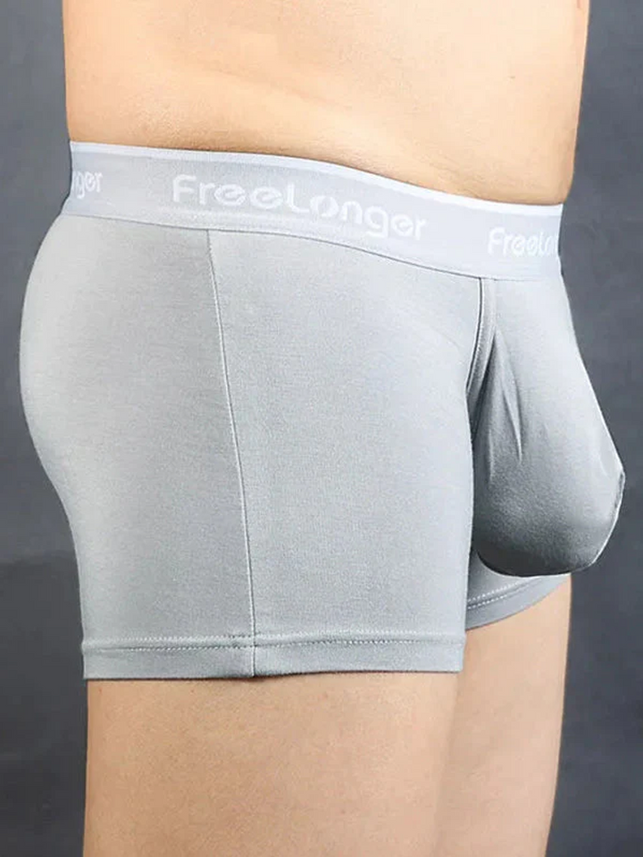 FreeLonger Men's Comfy Separate Big Pouch Trunks