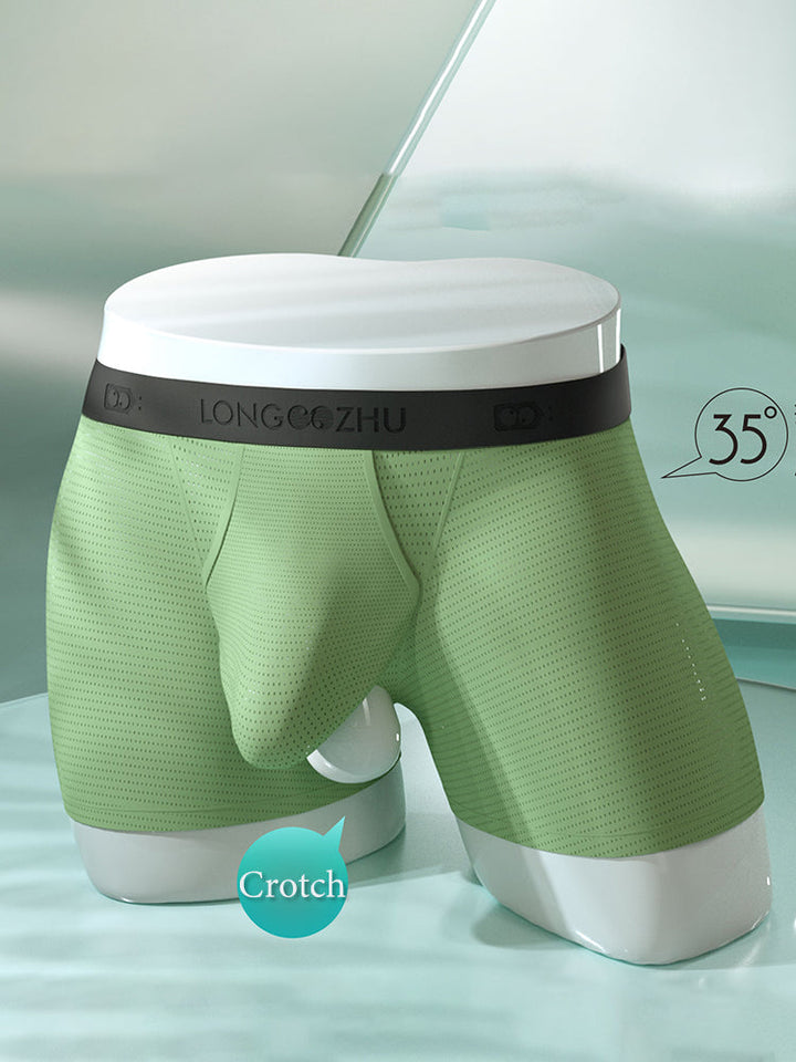 Men's Cooling Separate Pouch Boxer Briefs Dual Pouch Underwear