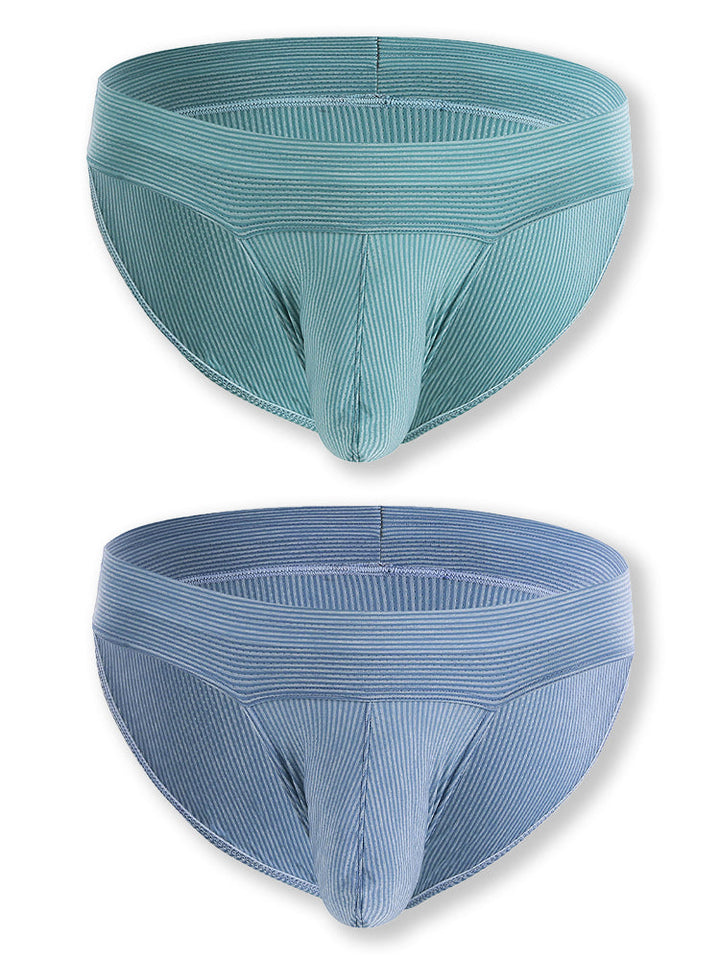 Men's Sexy Underwear Bulge Pouch Briefs Low-waist Soft Ribbed Slip