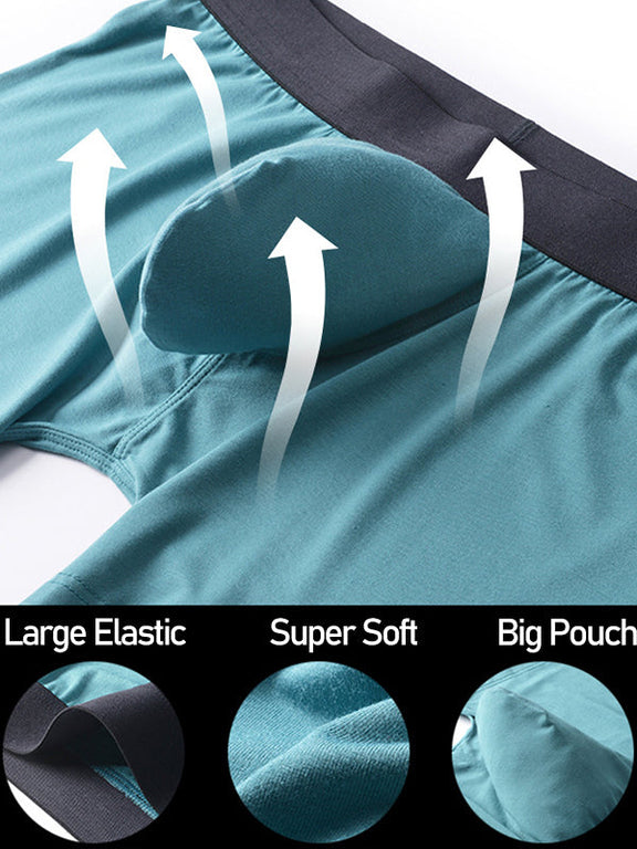 Men's Separate Big Pouch Long Boxer Briefs | Mr Saker