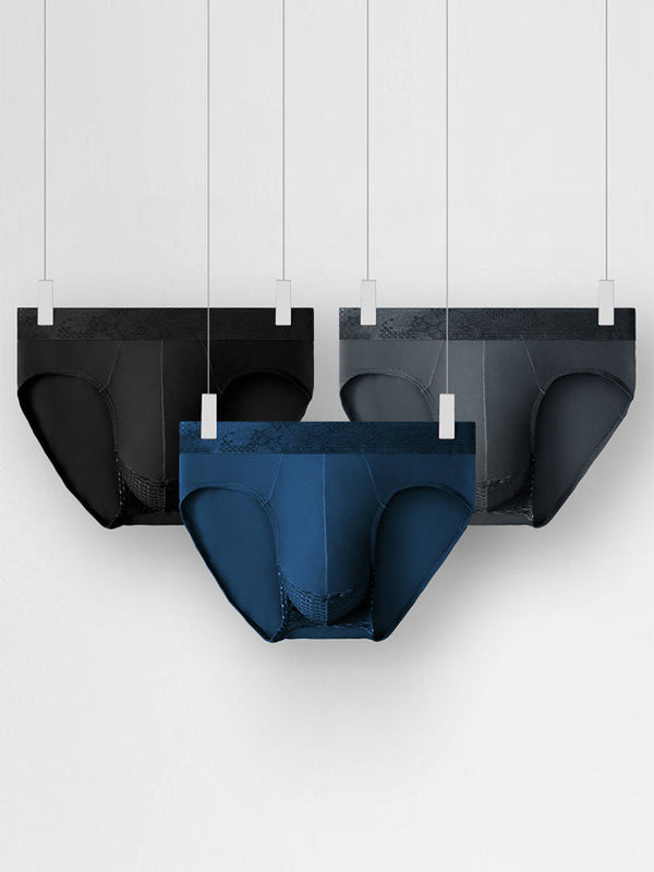 4 Pack Slip Uomo Comodi con Taschina Sottile e Tessuto a Maglia Traspirante