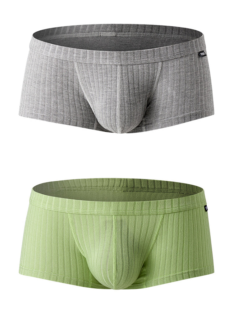 Men's Threaded Fabric U-Raised Low Waist Trunks | Mr Saker