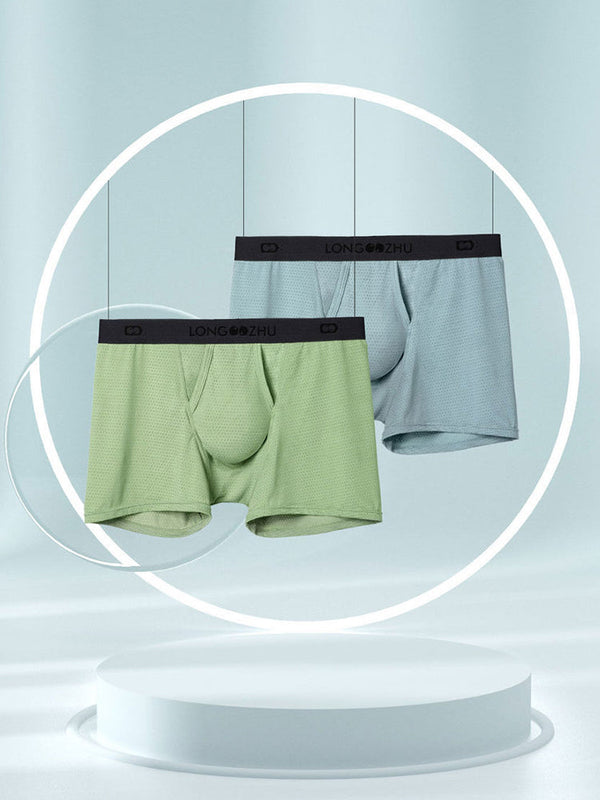 Cueca Boxer Masculina Refrescante com Bolsa Separada e Dupla Bolsa