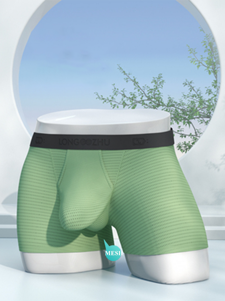 eywlwaar Men's Breathable Boxer Briefs Pouch Mesh Trunks Underwear